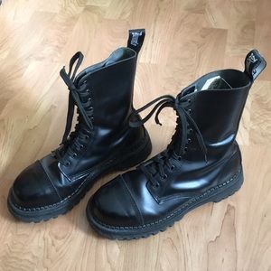 Demonia Rocky 10 Leather Steel Toe Combat Boots